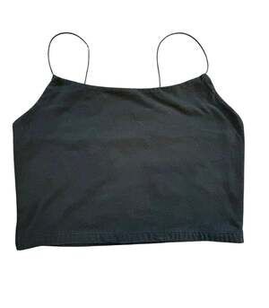 Wild Fable Black Cropped Spaghetti Strap Tank Top Size S